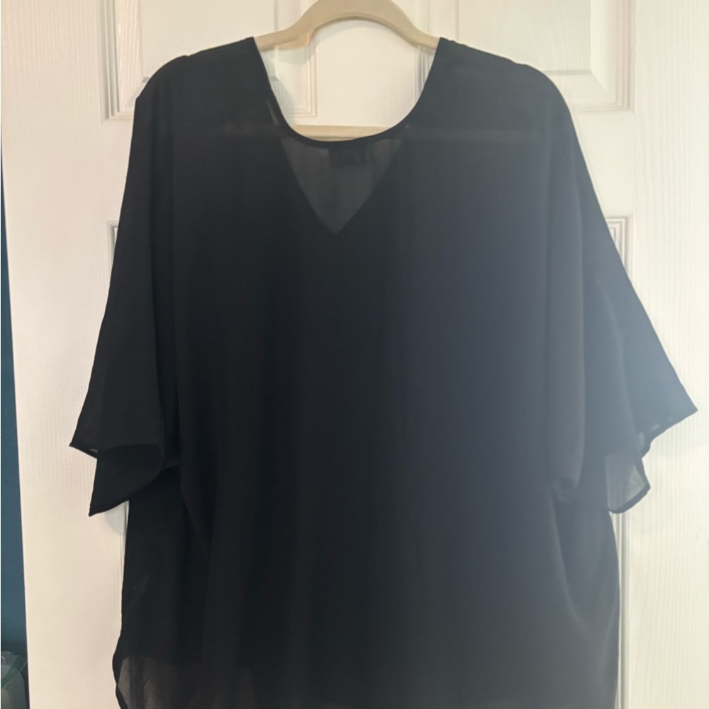 Black, Sheer, Show Me Your Mumu, Blouse, Size M